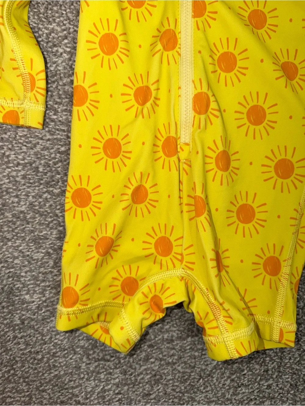 Hanna Andersson Yellow Baby Sunsuit swimsuit sun 12-18 months